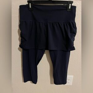 Athleta 2 n 1 leggings over attached skirt LP Navy